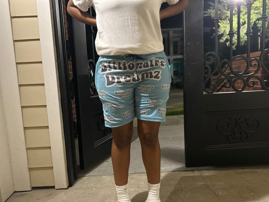 Baby blue / grey shorts